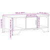 Grauer Couchtisch Mugeip 100x51x40cm (Holz)