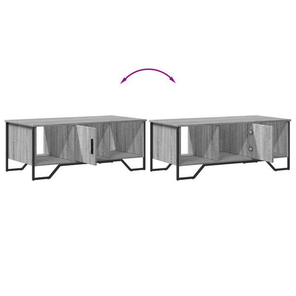 Grauer Couchtisch Mugeip 100x51x40cm (Holz)