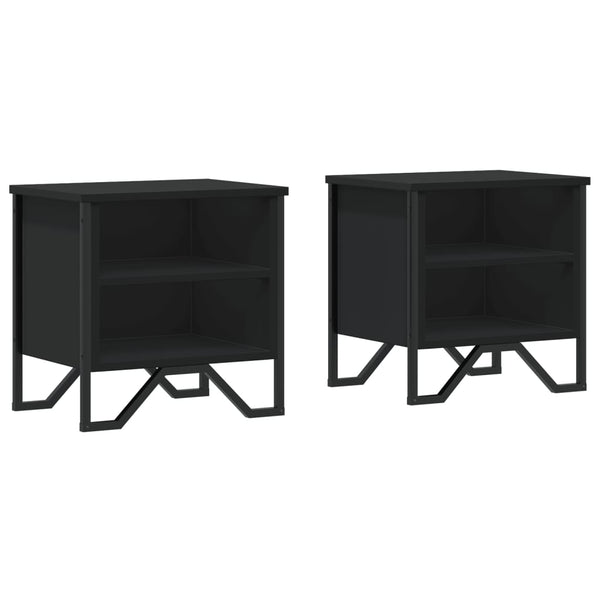 Schwarze Nachttische Zlatinca 40x30x40cm (2 Stk. Holz)