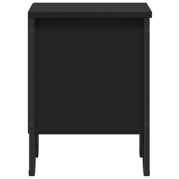 Schwarze Nachttische Zlatinca 40x30x40cm (2 Stk. Holz)