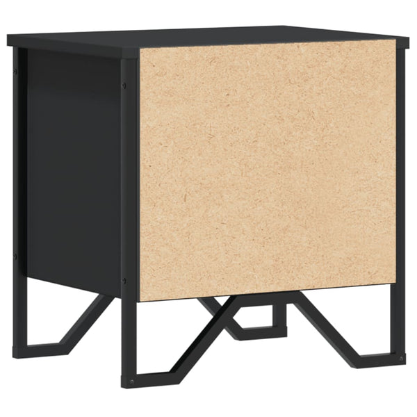 Schwarze Nachttische Zlatinca 40x30x40cm (2 Stk. Holz)