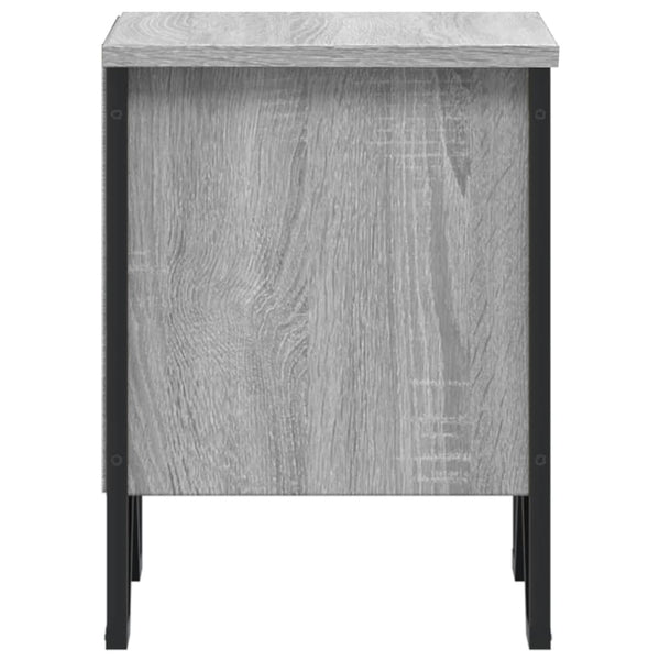 Grauer Nachttisch Zlatinca 40x30x40cm (Holz)