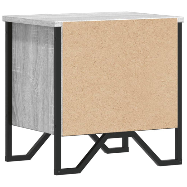 Grauer Nachttisch Zlatinca 40x30x40cm (Holz)
