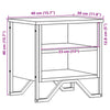 Grauer Nachttisch Zlatinca 40x30x40cm (Holz)