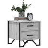 Grauer Nachttisch Victory 40x41x40cm (Holz)