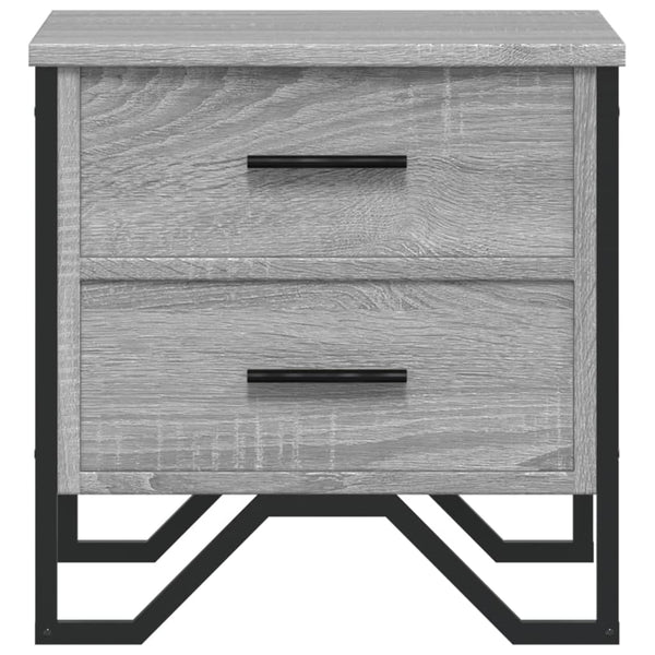 Grauer Nachttisch Victory 40x41x40cm (Holz)