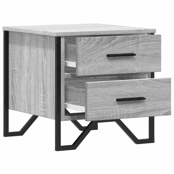 Grauer Nachttisch Victory 40x41x40cm (Holz)
