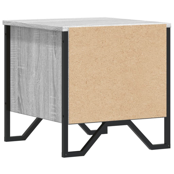 Grauer Nachttisch Victory 40x41x40cm (Holz)