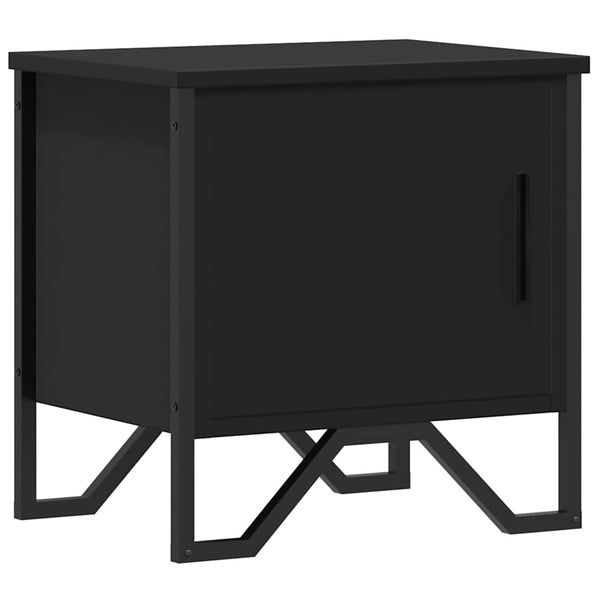 Schwarzer Nachttisch Nerolad 40x30x40cm (Spanplatte)