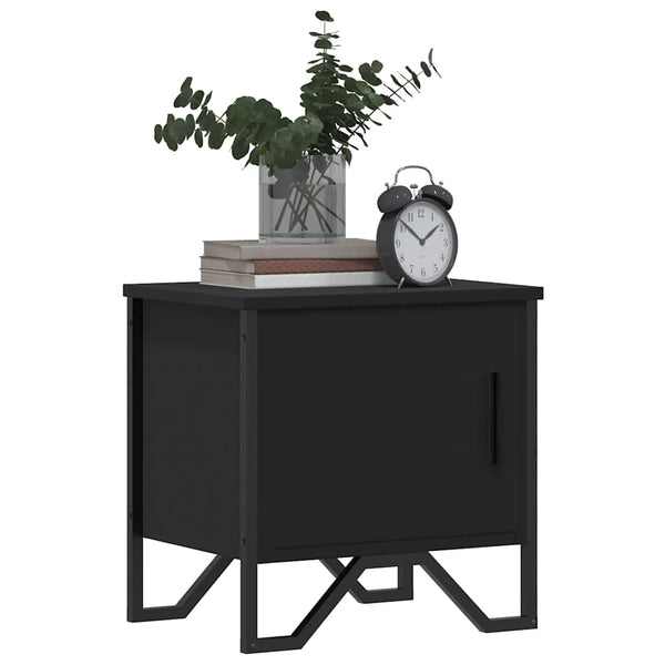 Schwarzer Nachttisch Nerolad 40x30x40cm (Spanplatte)