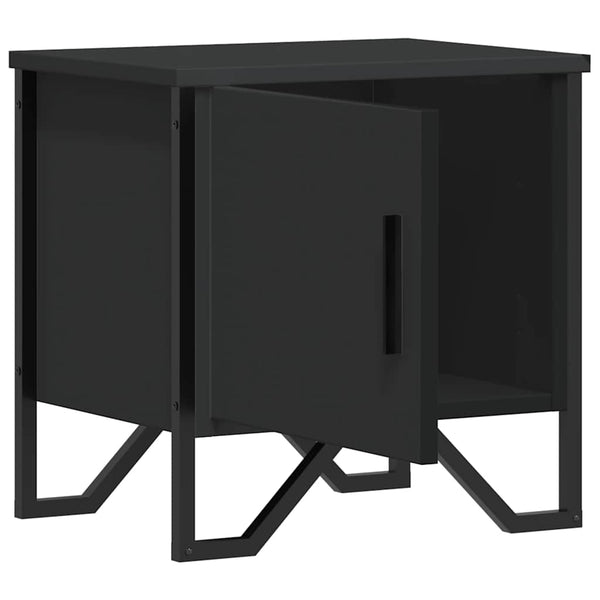 Schwarzer Nachttisch Nerolad 40x30x40cm (Spanplatte)
