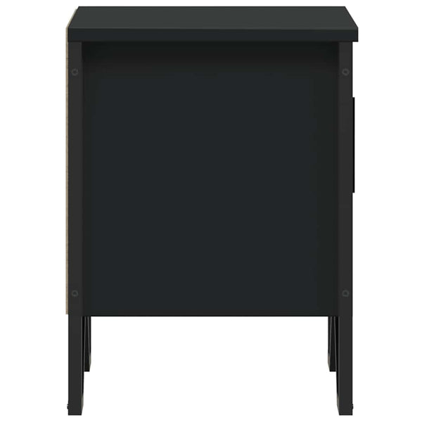 Schwarzer Nachttisch Nerolad 40x30x40cm (Spanplatte)