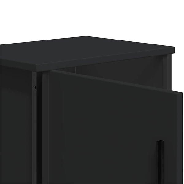 Schwarzer Nachttisch Nerolad 40x30x40cm (Spanplatte)