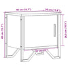Nachttisch Nerolad grau 40x30x40cm (Holz)