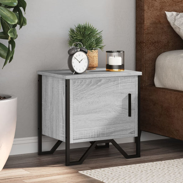 Nachttisch Nerolad grau 40x30x40cm (Holz)