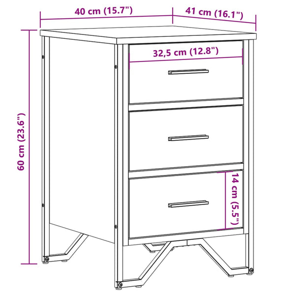 Nachttisch Savutammi Pataki 40x41x60cm (Holz)