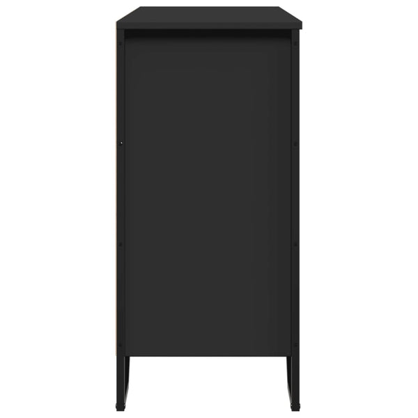 Schwarze Kommode Dalian 91x35,5x74,5cm (Holz)