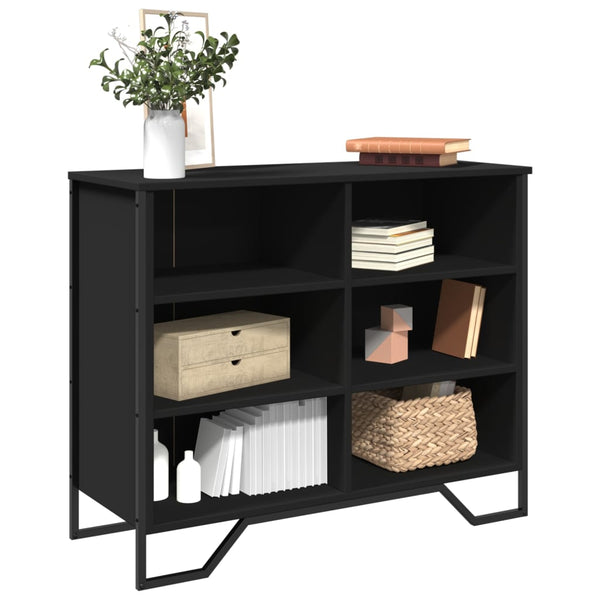 Schwarze Kommode Dalian 91x35,5x74,5cm (Holz)