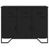 Schwarze Kommode Magdalina 97x32,5x74,5cm (Holz)
