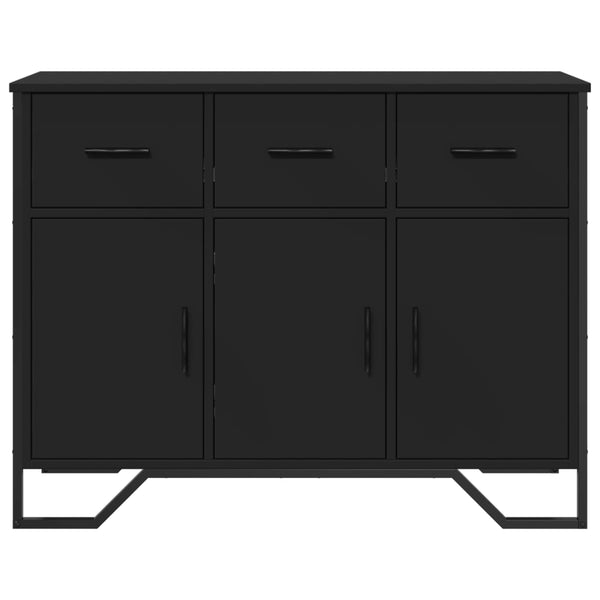 Schwarze Kommode Magdalina 97x32,5x74,5cm (Holz)