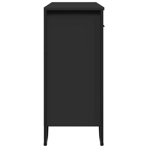 Schwarze Kommode Magdalina 97x32,5x74,5cm (Holz)