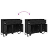 Schwarze Kommode Magdalina 97x32,5x74,5cm (Holz)