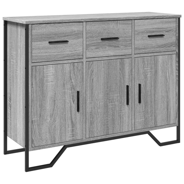 Graues Sideboard Magdalina 97x32,5x74,5cm (Holz)