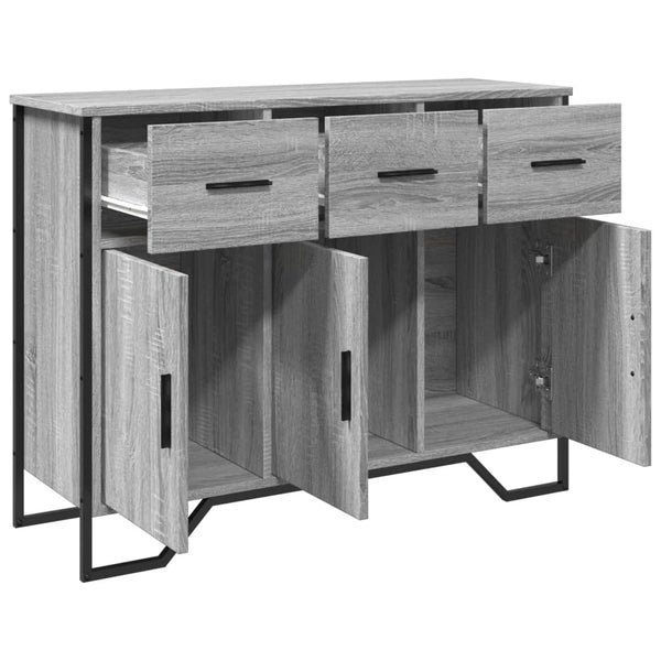 Graues Sideboard Magdalina 97x32,5x74,5cm (Holz)