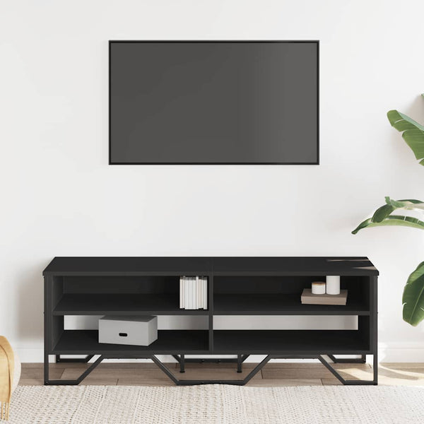Schwarzes TV-Möbel Prodescu 122x34x41cm (Holz)