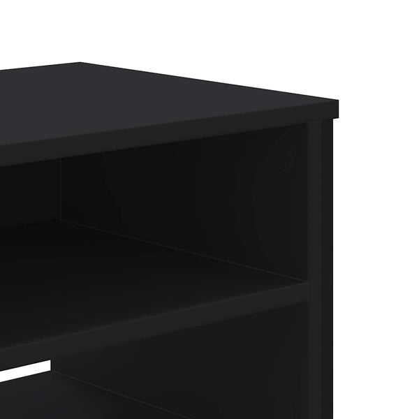 Schwarzes TV-Möbel Prodescu 122x34x41cm (Holz)