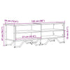 Schwarzes TV-Möbel Prodescu 122x34x41cm (Holz)