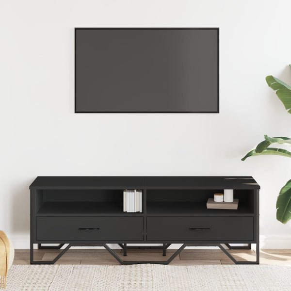 Schwarzes TV-Möbel Secstil 122x34x41cm (Holz)