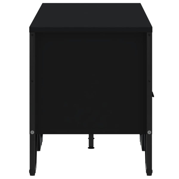Schwarzes TV-Möbel Secstil 122x34x41cm (Holz)