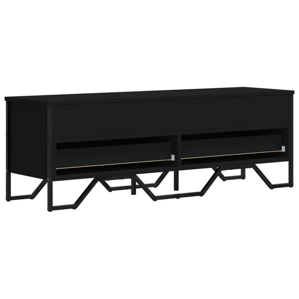 Schwarzes TV-Möbel Secstil 122x34x41cm (Holz)