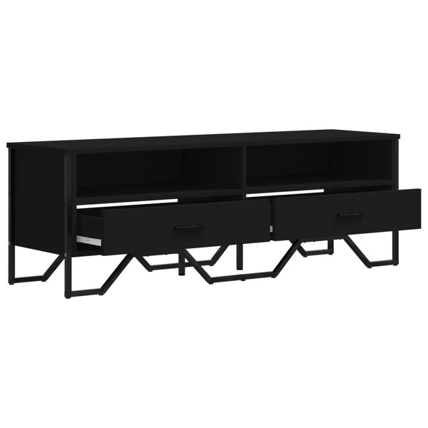 Schwarzes TV-Möbel Secstil 122x34x41cm (Holz)