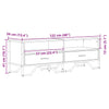 Schwarzes TV-Möbel Secstil 122x34x41cm (Holz)