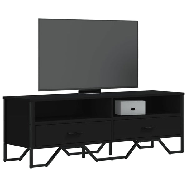 Schwarzes TV-Möbel Secstil 122x34x41cm (Holz)