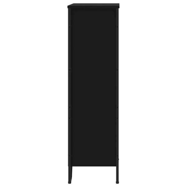 Musta kirjahylly Roboiu 80x31x106cm (puinen)