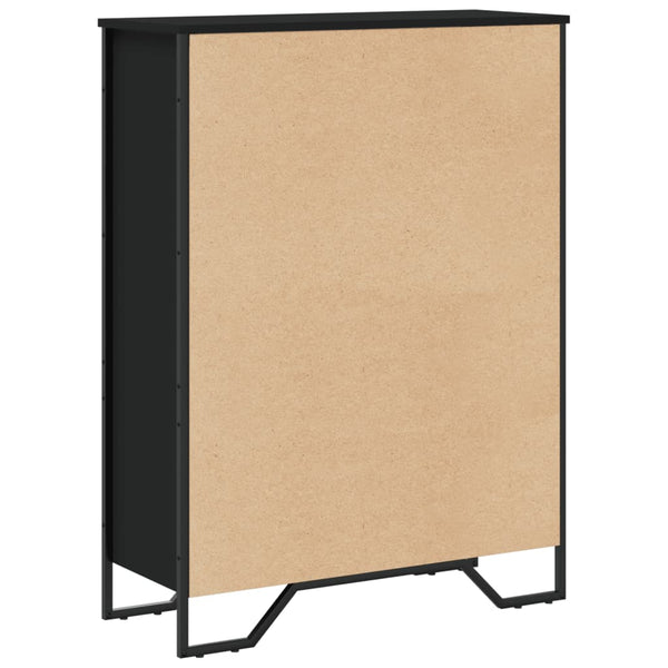 Musta kirjahylly Roboiu 80x31x106cm (puinen)