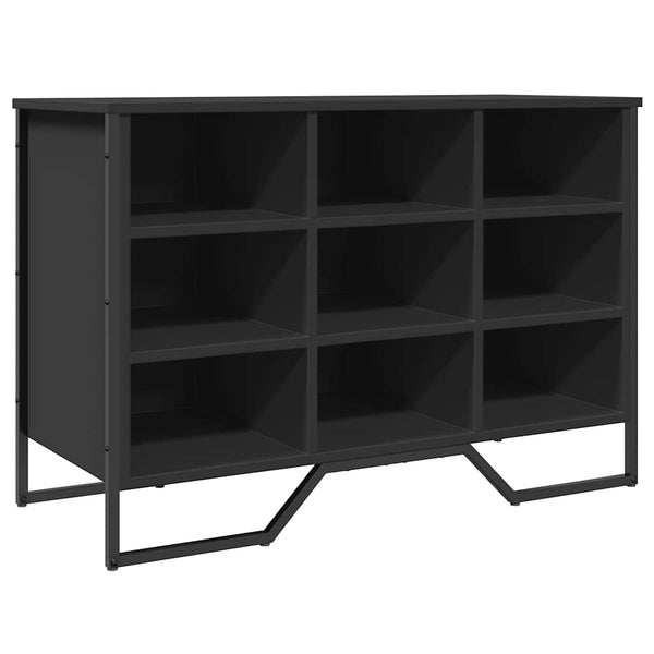 Schwarzer Schuhschrank Pascuta 90x38x61,5cm (Holz)