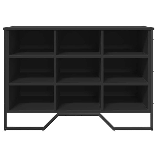 Schwarzer Schuhschrank Pascuta 90x38x61,5cm (Holz)