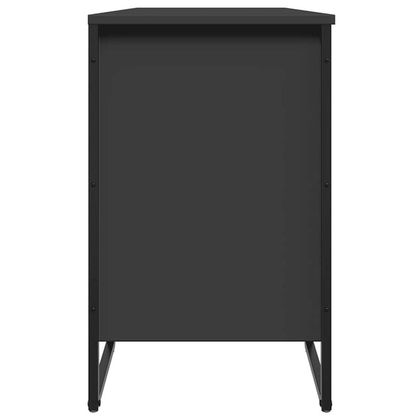 Schwarzer Schuhschrank Pascuta 90x38x61,5cm (Holz)