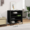 Schwarzer Schuhschrank Verona 80x38x78cm (Holz)