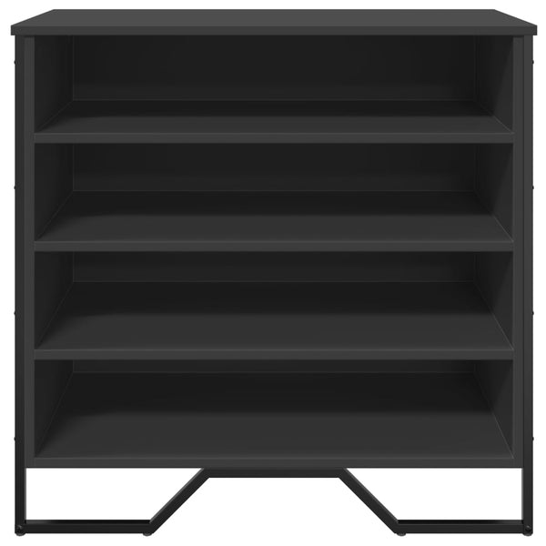 Schwarzer Schuhschrank Verona 80x38x78cm (Holz)