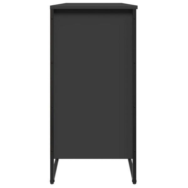 Schwarzer Schuhschrank Verona 80x38x78cm (Holz)