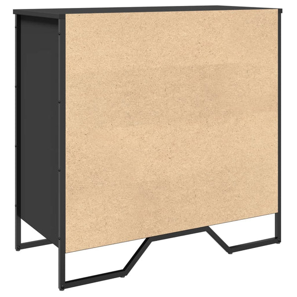 Schwarzer Schuhschrank Verona 80x38x78cm (Holz)