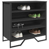 Schwarzer Schuhschrank Verona 80x38x78cm (Holz)