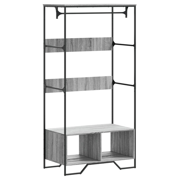Harmaa vaatekaappi Tarasie 90x50x180cm (puinen)