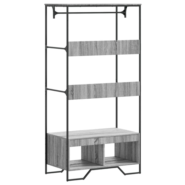 Harmaa vaatekaappi Tarasie 90x50x180cm (puinen)