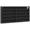 Schwarzer Vitrinenschrank Kato 100x8,5x50cm (Holz)